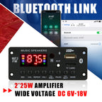 ARUIMEI 50W Amplifier 12V MP3 Decoder Board Bluetooth 5.0 25W Car MP3 Player USB Recording Module FM AUX Radio For Speaker
