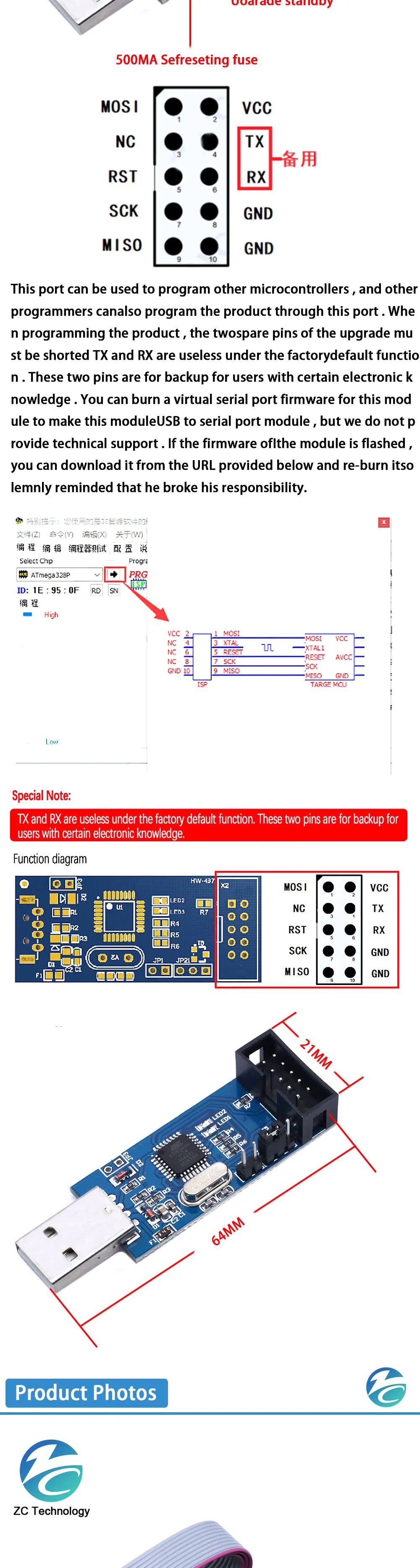 official USBASP USBISP AVR Programmer USB ISP USB ASP ATMEGA8 ATMEGA128 Support Win7 64