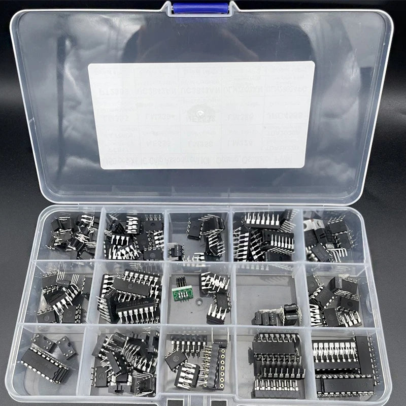 XL IC Chip Assortment 150pcs Oscillator PC817 NE555 LM358 LM324 LM393 TDA2030 NE5532 IC Chip Sorting Operational Amplifier