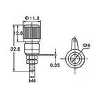 5/10PCS Binding Posts Terminals 4mm Banana Plug Socket Nickel Plated Terminal Red Black Barrel Connector For Amplifier Arduino