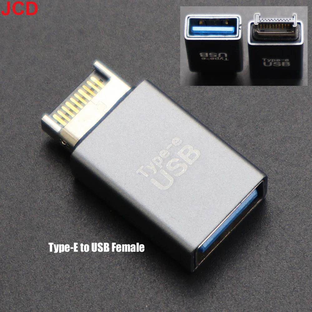 JCD Desktop Computer Motherboard Cable Adapter Connector USB 3.1 Front Panel Header Type C to Type E Expansion Plug Converter