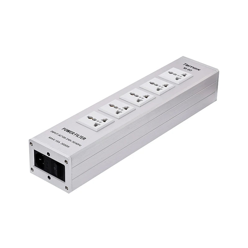 Pawalle M60 AS/UK/EU power filter anti surge power purifier socket voltage display overload protection function