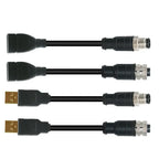 M12 to USB Cable Connector 4Pin 5 Pin A/D/B Code to USB Scanner Cable Industrial Camera USB to M12 Male Female Extension Line