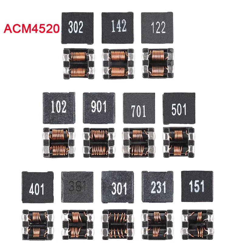 10Pcs/5pcs ACM7060 ACM4520 ACM9070 ACM1211 101 102 501 152 231 301 381 401 701 901 222 202 SMD Chip Common Mode Inductor Filter