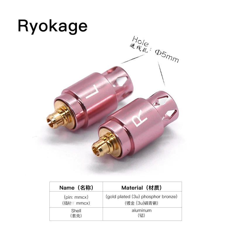 HAKUGEI Ryokage DIY Custom Pin 0.78 Mmcx Qdc Flat 0.78 Ie200 Ie600 Ie900 A2DC N5005