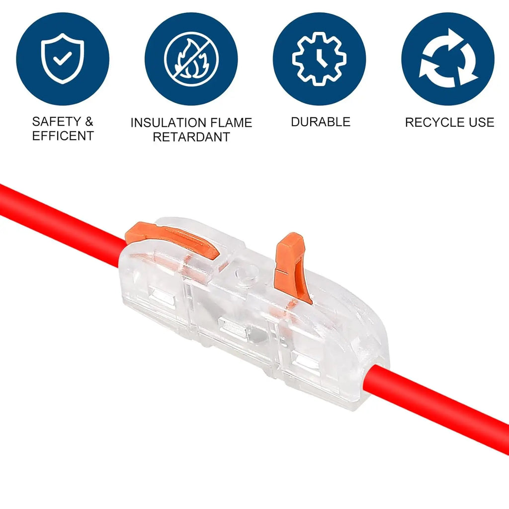 10/50 PCS Mini Fast Wiring Connectors Universal Compact Lever Crimp Splitter Electrical Conductors Push-in Home Terminal Block