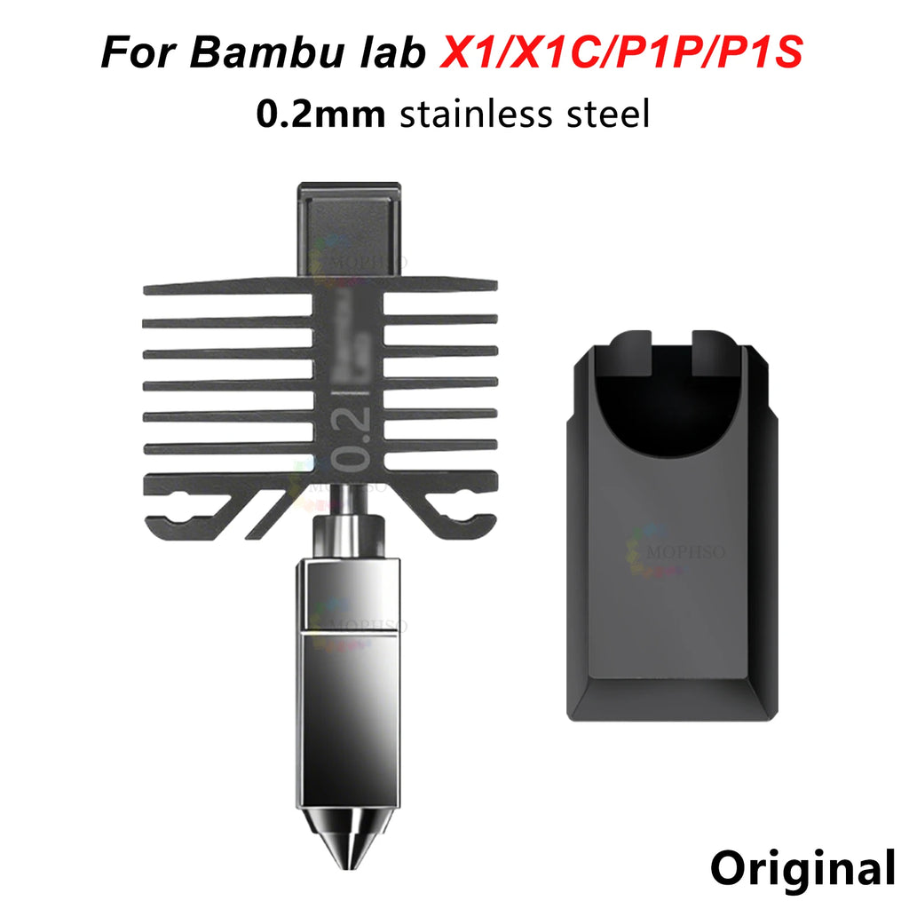 Original Hotend For Bambu Lab X1 X1C P1P P1S Hard Steel Nozzles Bamboo Hotend Thermistor For bambu lab cooling fan P1s X1c Hoend