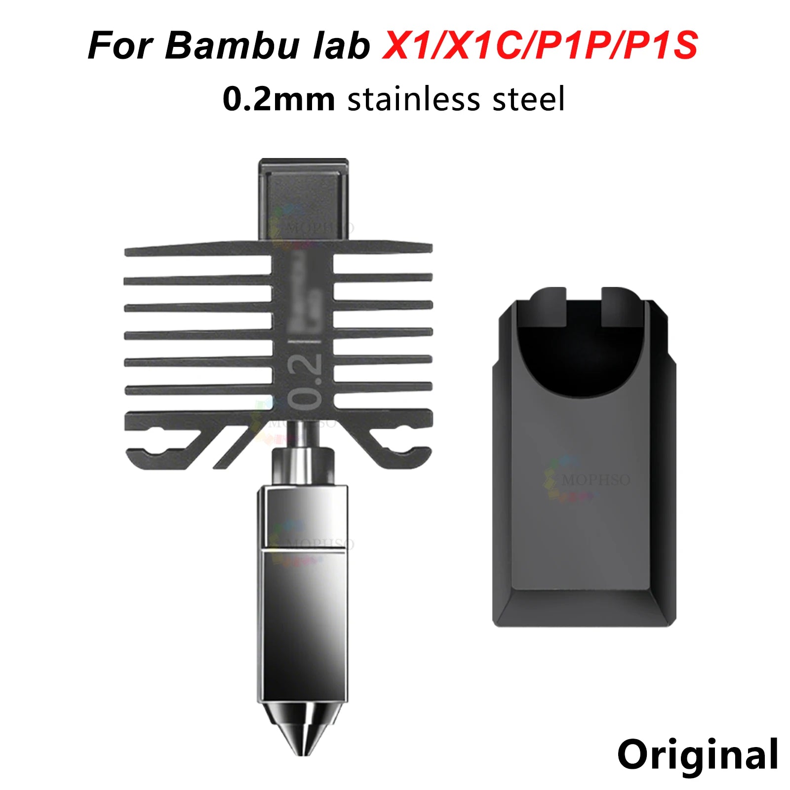 Original Hotend For Bambu Lab X1 X1C P1P P1S Hard Steel Nozzles Bamboo Hotend Thermistor For bambu lab cooling fan P1s X1c Hoend