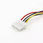 15 Pin SATA Male to 2 Female 4 Pin Molex Female IDE HDD Power Hard Drive Cable