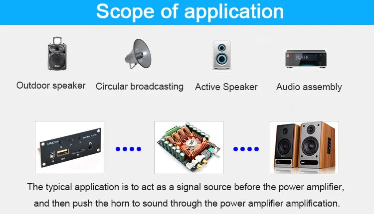 CIRMECH USB U-Disk T-Flash Micro SD Card Decoder MP3 Player Support MP3 WAV Remote Control Single Repeat Function