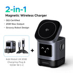 UGREEN UNO Qi2 15W Magnetic Wireless Charger Charging Stand With Cable  For iPhone 16 17 Pro Max For MagSafe Fast Charger