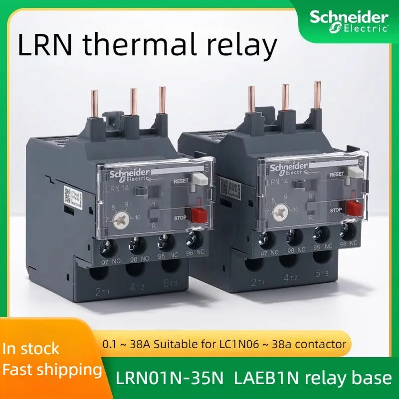 Schneider Electric Three-Pole Thermal Overload Relay LRN10N LC1N AC Contactor Thermal Magnetic Release Protector LAEB1N Base