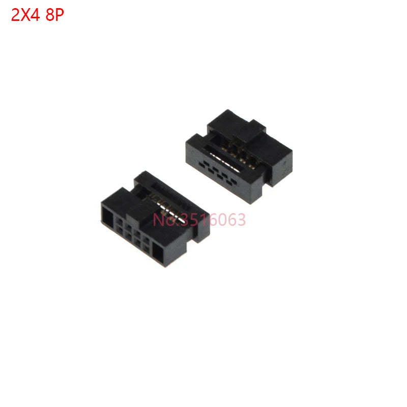 5/10pcs 1.27mm Pitch Fc-6/8/10/16/20/40 Pin Female Header Idc Socket Connector For 0.635mm Flat Ribbon Cable Wire 6p 10p 20p 40p