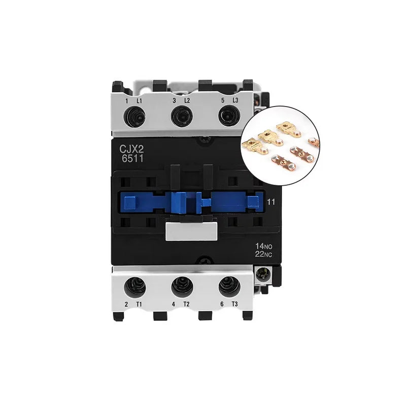 CJX2-6511 AC Contactor 65A AC Magnetic Contactor LC1-D6511 Motor Contactor Switch AC220V/380V 50/60HZ