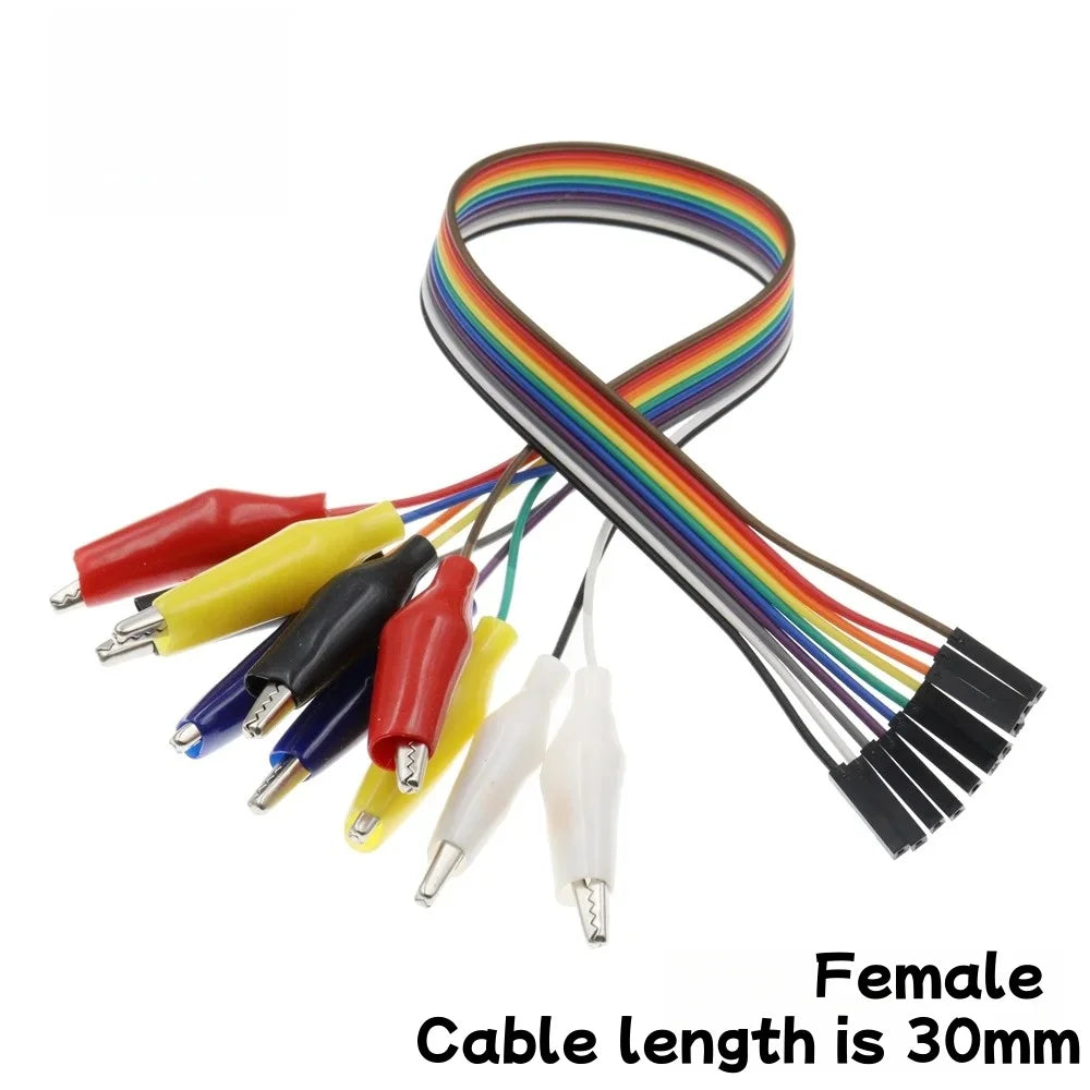 1/5PCS Colored DuPont Wire With Crocodile Clip DuPont Male/Female Head Crocodile Clip Wire Test Wire Connecting Wire For Arduino