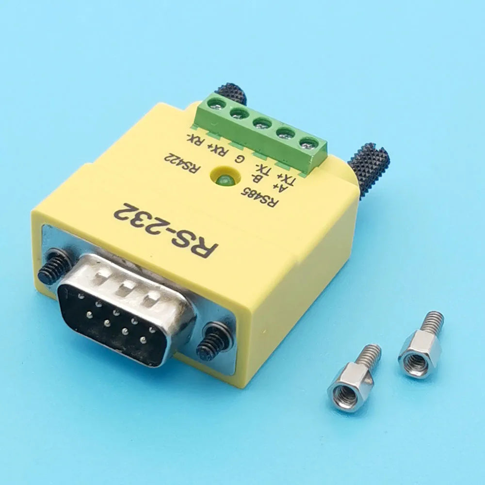 1pc RS232 to RS485 RS422 Converter Serial Plug RS485 Serial Communication DB9 Male Female Interface Serial Converter Connector