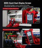 UNI-T UT281D Flexible Rogowski Coil Clamp Meter True RMS High Precision Max 6000A AC Current Measuring Instrument