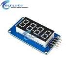 TM1638 / TM1637 4 Bits / MAX7219 8 bit Digital LED Display Module 7 Segment 0.36Inch Clock RED Anode Tube Four Serial Driver