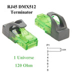 RJ45 120 Ohm DMX512 Terminator 1 Universe RJ45-DMXTERM-120 RJ45 8P8C End of Line Termination Resistor for DMX Signal Stability