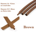 Brown 3:1 Heat Shrink Tube With Glue Diameter 1.6~39mm Double Wall Adhensive Polyolefin Sleeve Lined Wire Cable Protector 1~20m