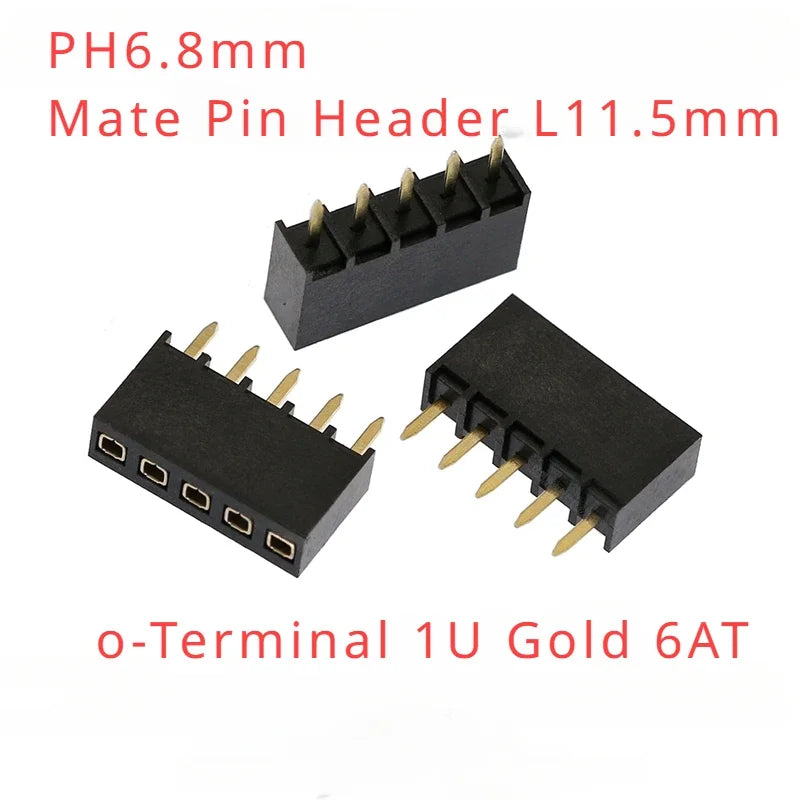 20PCS 2.54mm PH8.5/7.1/6.8/5.0/3.5mm DIP Single Row 1*2P3P4P5P6P-40P Straight Rohs Gold 0.1" Pitch PCB Female Pin Header Socket