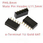 20PCS 2.54mm PH8.5/7.1/6.8/5.0/3.5mm DIP Single Row 1*2P3P4P5P6P-40P Straight Rohs Gold 0.1" Pitch PCB Female Pin Header Socket