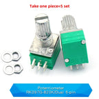 5PCS RK097NS G Single Double Potentiometer B5K/10K/20K/50K/100K Power Discharge Bit Speaker Audio