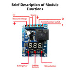 DC12V Voltage Detection Module Relay Switch Charging Discharge Monitoring Protection Power Supply Accessories