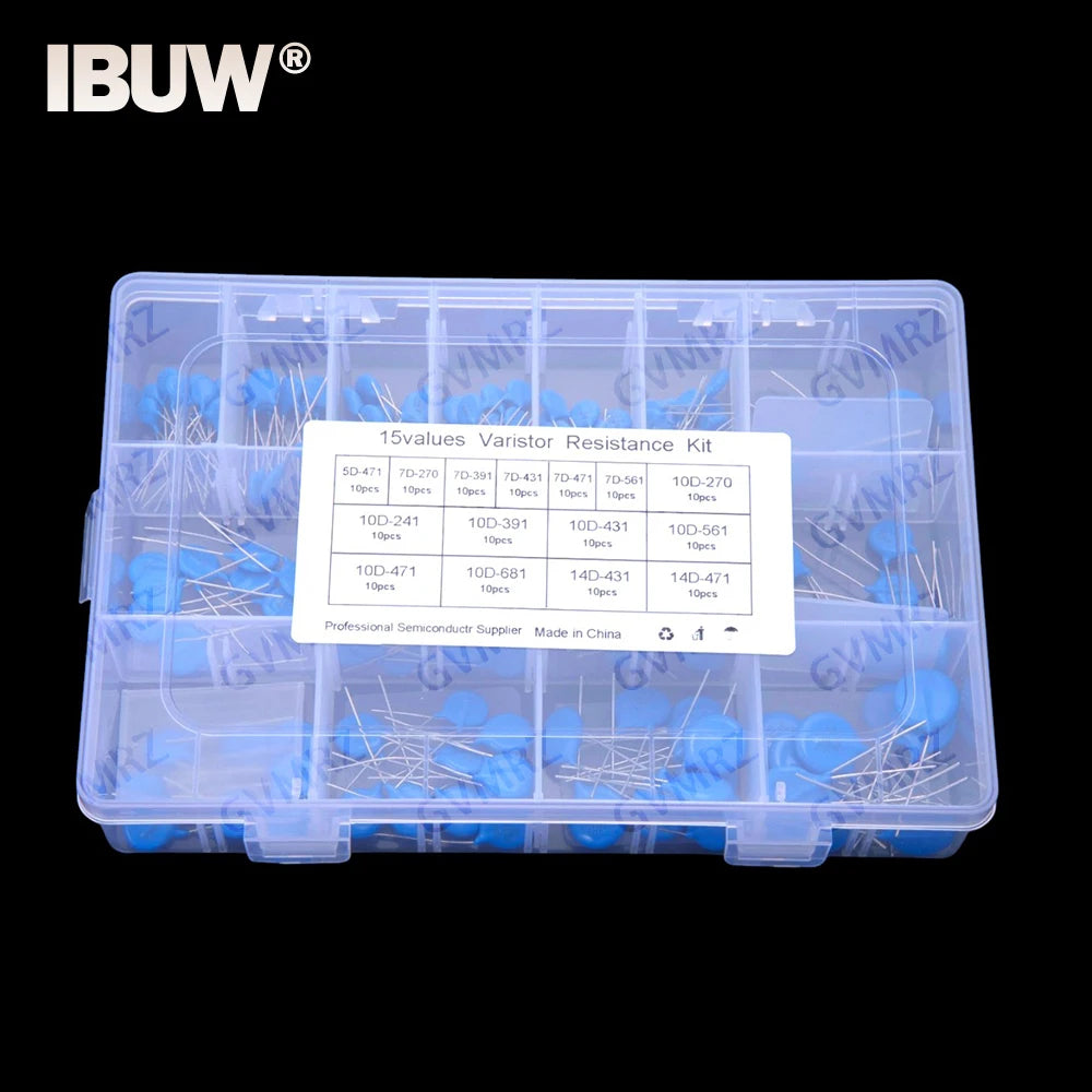 15Values Varistors 150PCS 10D471 10D681 14D431 5D471 7D270 7D391 7D431 7D471 7D561 10D270 10D241 10D391 10D431 10D561