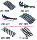 5 x 100pcs/Color=500pcs New 2835 5050 5730 3528 1206 0805 0603 0402 Red/Green/Blue/White/Yellow SMD LED kit