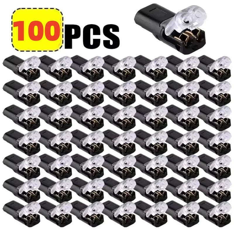 2-300pcs Waterproof 2 Pin Electrical Connector Plug, Automotive Car Truck Motorcycle Wire Cable Terminal Strip Connector Kit