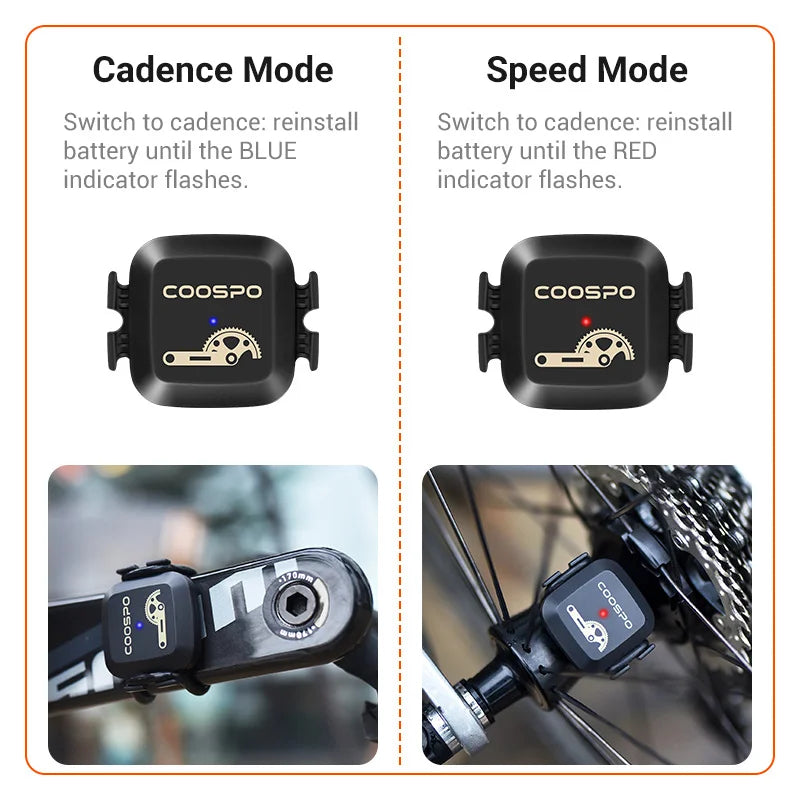COOSPO BK467 Cadence / Speed Sensor Dual Mode Rpm Monitor Bluetooth 4.0 ANT+ Road Bike For Wahoo Garmin Computer