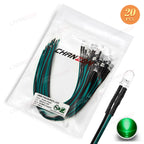 20pcs 5mm 12V LED Diode Flashing Prewired Light Beads Blinking White Red Green Blue Yellow RGB Fast Slow Flash DIY Pre Wire Lamp