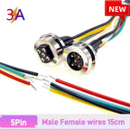 1/3/5 Pair Circular Shape Magnetic Pogo Pin Connector 1 2 3 4 5 Pole Male Female Probe DC Power Charging Round Profile