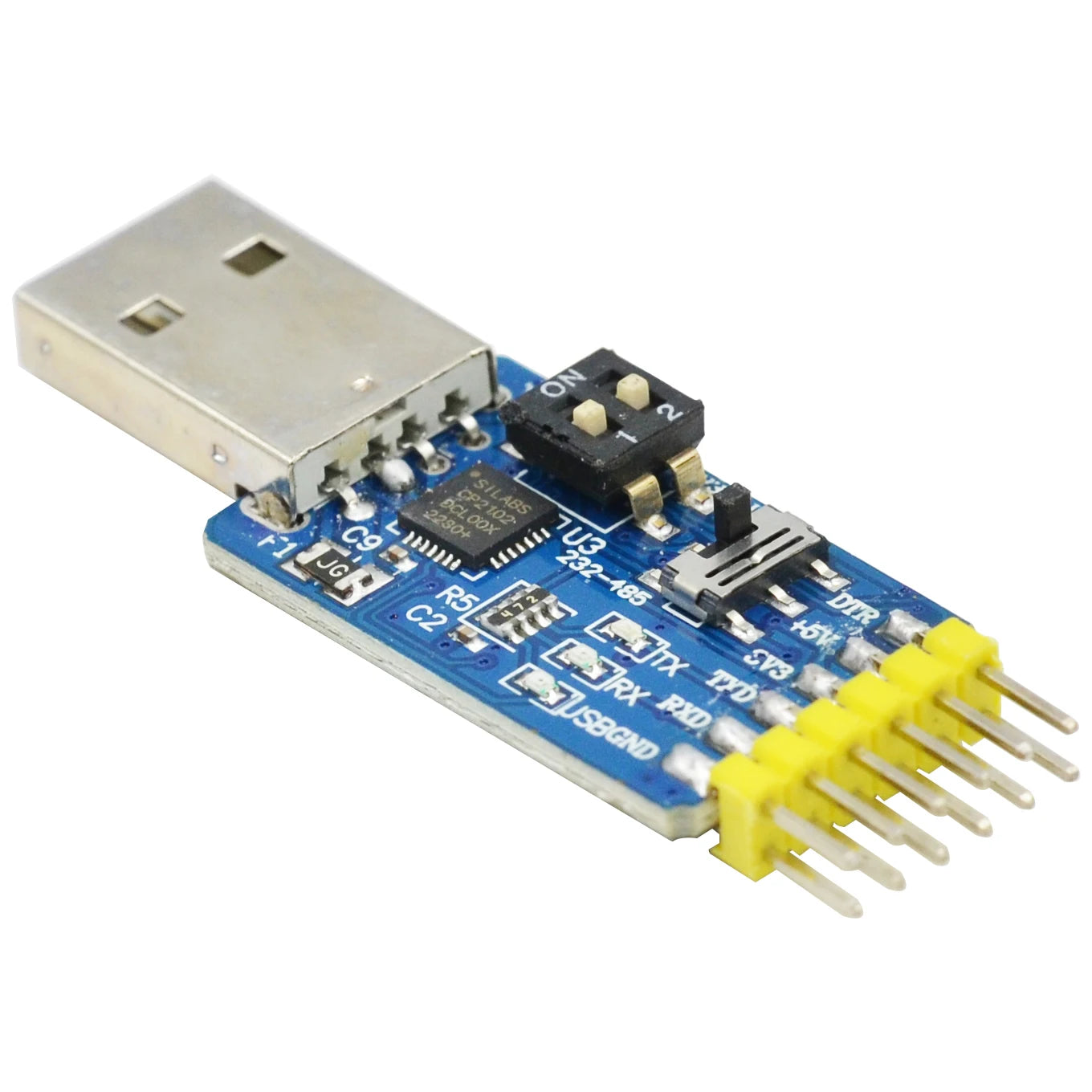 CP2102 Module Six-in-One Multi-Functional Serial Port Can Connect USB 485 TTL 232 Conversion Compatible with Other 3V/5V Voltage