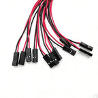 10-50Pcs 2 Pin 2.54mm Pitch Female Jack for Dupont Connector 2P Socket with 26AWG PVC Wire Jumper Cable for Dupont Line PCB DIY
