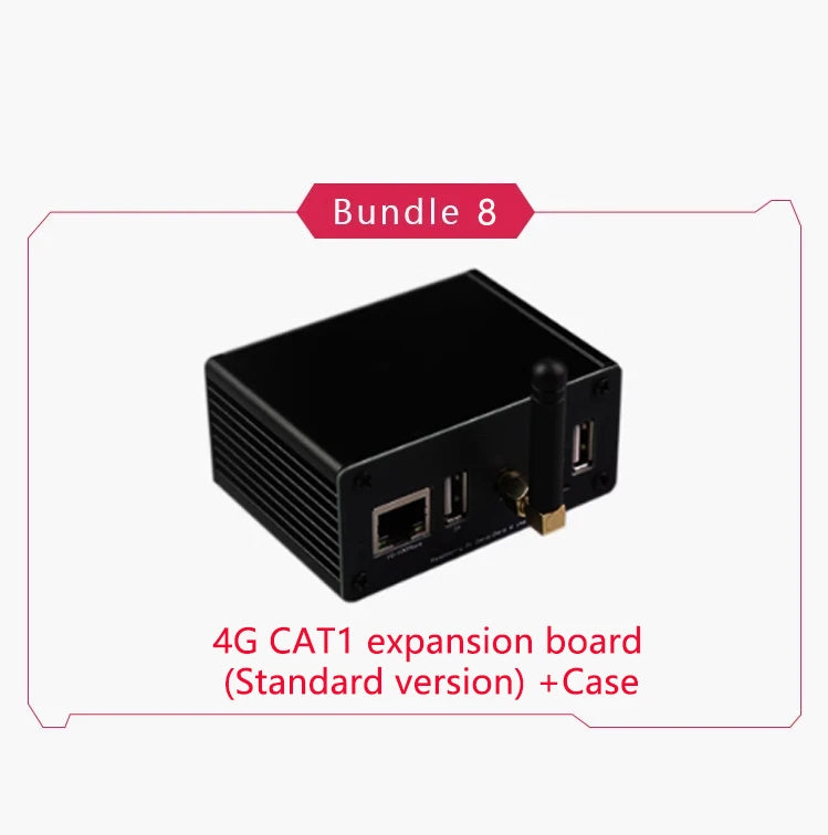 Raspberry Pi Zero W/ WH Expansion Board Ethernet USB Interface 4G Communication Module Metal Shell