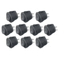 10PCS 12v Round Rocker Switch ON/OFF 2 Pin SPST Snap-in Toggle Switch ON Off 6A 250V Camper Van Caravan Motorhome