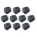 10PCS 12v Round Rocker Switch ON/OFF 2 Pin SPST Snap-in Toggle Switch ON Off 6A 250V Camper Van Caravan Motorhome