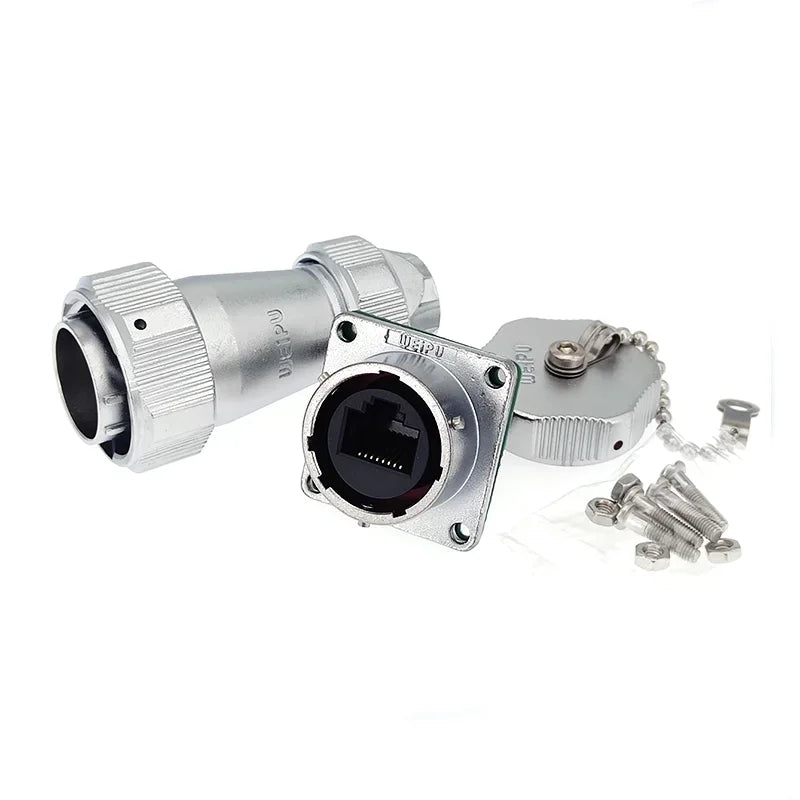 WEIPU WY24 RJ45 TE+Z Outdoor Lan CAT6 Connector Waterproof IP67 WY24JRJ45TE WY24KRJ45Z  Ethernet Network Male Plug Female Socket