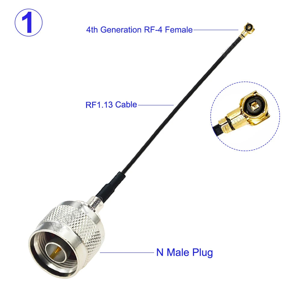 1Pcs N Male/N Female to IPX-4 MHF4 Female Connector N to IPX RF113 Pigtail Coaxial Mini PCI WIFI WLAN Antenna Extension Cable