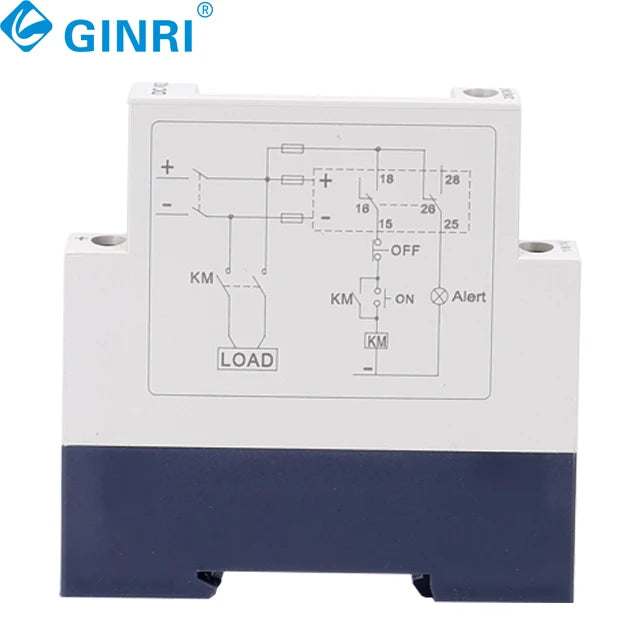 GINRI DVRD-48 Adjustable 48V DC Over and  Under Voltage Monitoring Protection Relay Voltage Relay