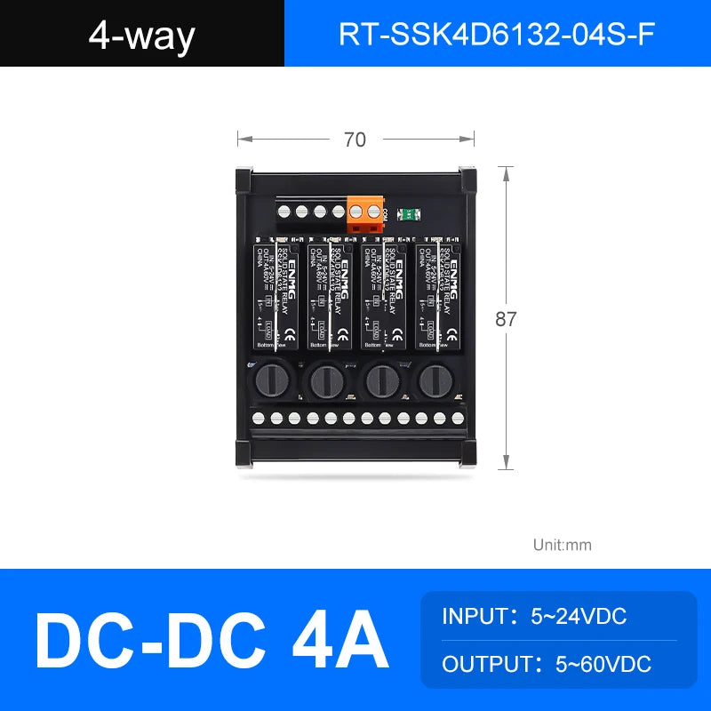 ENMG Solid State Relay Module 5-24V DC Solid State Non-Contact Relay Module DC Control AC/DC 220V Wide Voltage Constant Current