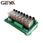 SALE GEYA 2/4/16 Channel PLC Relay Module 12V/24V DC 8A with Fuse Protection DIN Rail Mount Industrial Automation