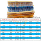 1/8W 1/4W 1/2W 1W 2W 3W 5W Metal Film Resistors Assortment Kit Set 1% Electronic Components Resistor Package