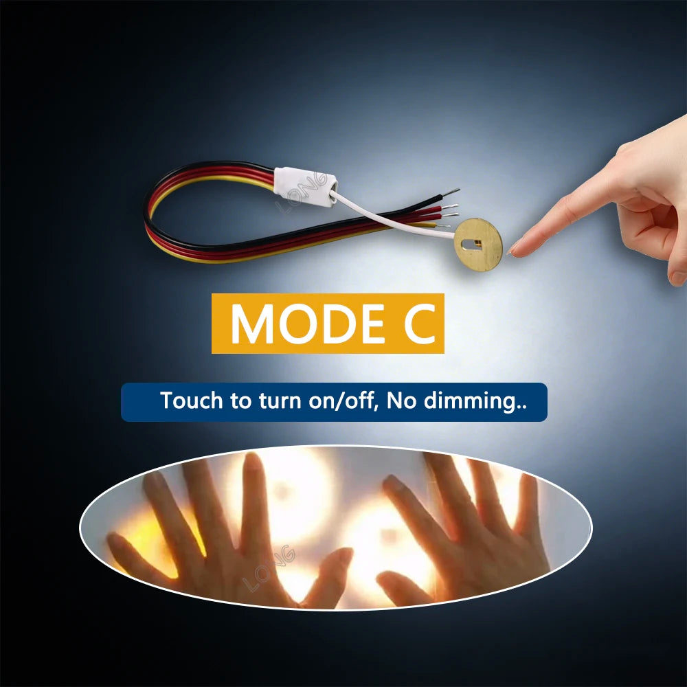 Mini Touch Switch Penetrating Dimmer Switch Hidden Capacitive Sensor DC 3.7-24V 2.5A LED Switch Water Level Monitor