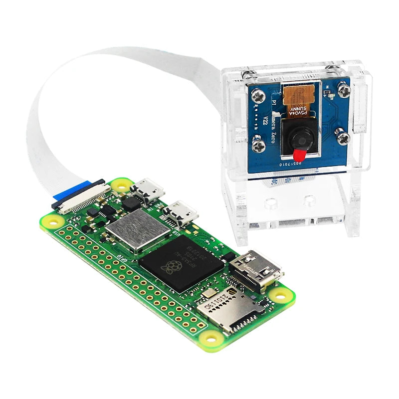 Raspberry Pi Zero 2 W Camera 5 MP 69 Degree OV5647 Sensor 1080p for RPi 0 Optional Acrylic Holder for Pi Zero W