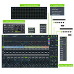 Sennuopu 12 Channels Digital Sound Processors DSP 8 Channels 50 Watts RMS Power Audio Amplifier with Bluetooth Player X812