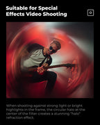 K&F CONCEPT Effects Filters Kaleidoscope Prism/Spiral Halo/Split Diopter/Motion Blur/4 6 8 Points Camera Lens Filter Photography