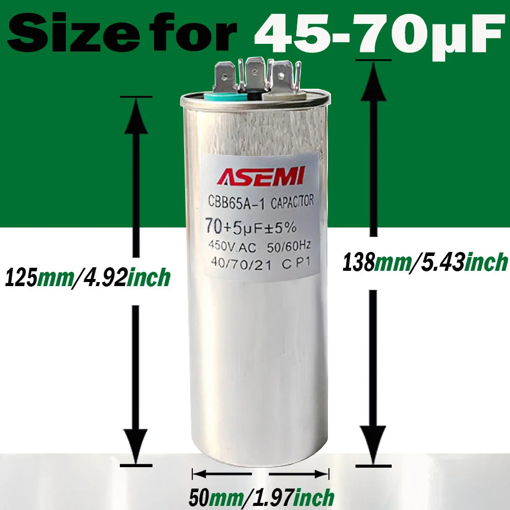 CBB65 Capacitor Dual Run Start Round